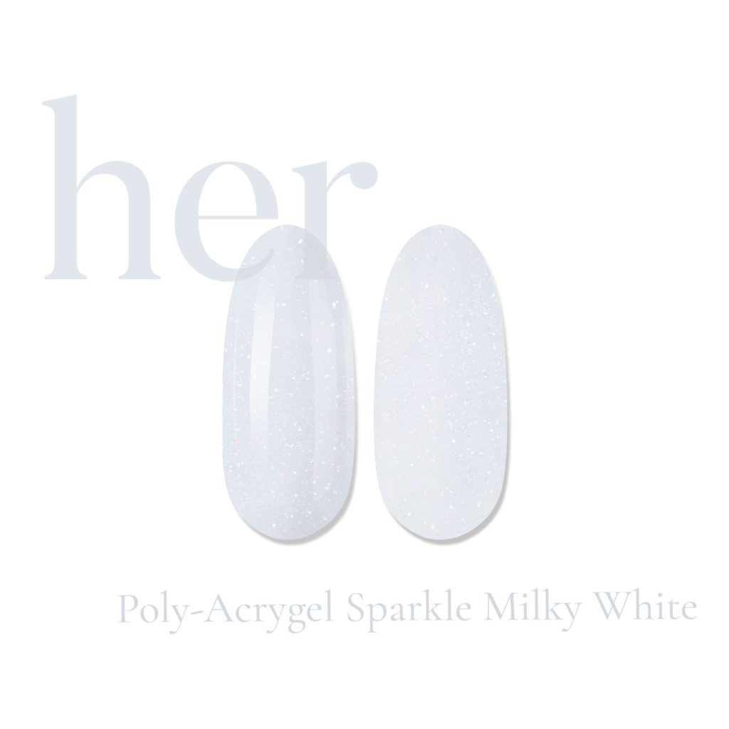 Her Poly-Acrygel SPARKLE MILKY WHITE 30g - Everin-Polygel / Acryl❤️