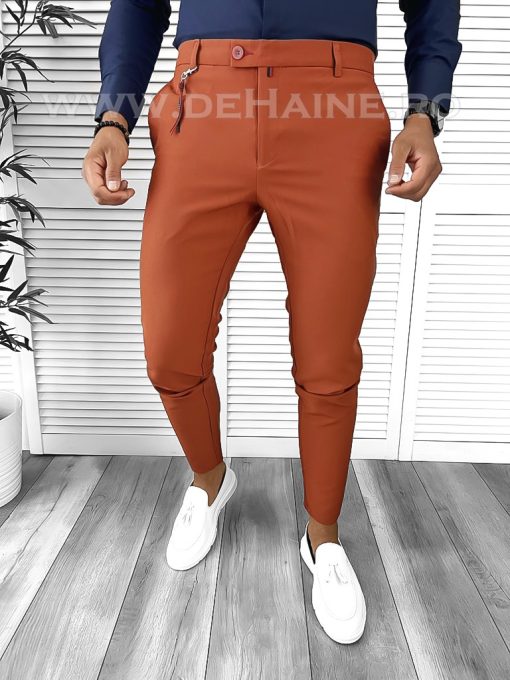 Pantaloni barbati casual caramizii cu mic defect DEF560 D2-5.4-Pantaloni > Pantaloni casual