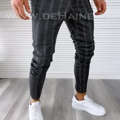 Pantaloni barbati casual regular fit negri B1551 I15-1.3-Pantaloni > Pantaloni casual