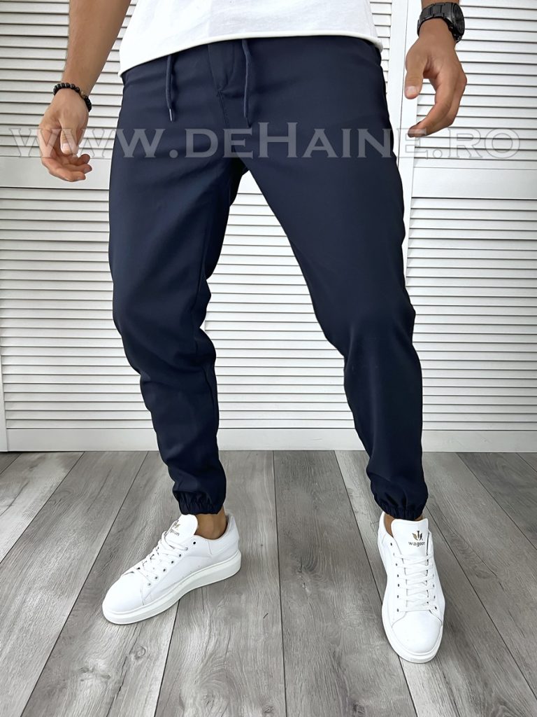 Pantaloni casual slim fit bleumarin B6287 P20-4.1-Pantaloni > Pantaloni de trening