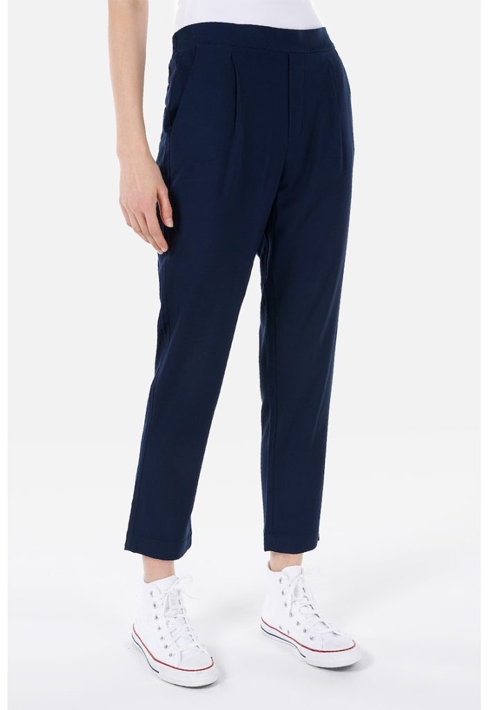 Pantaloni crop cu talie inalta-FEMEI-IMBRACAMINTE/Pantaloni si colanti