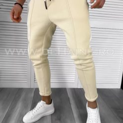 Pantaloni de trening bej conici K192 P18.1.2-Pantaloni > Pantaloni de trening
