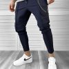 Pantaloni de trening bleumarin conici 10274 19-4.3-Pantaloni > Pantaloni de trening