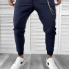 Pantaloni de trening bleumarin conici 12111 81-5-Pantaloni > Pantaloni de trening