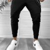 Pantaloni de trening negri conici 12237 Y20-4-Pantaloni > Pantaloni de trening