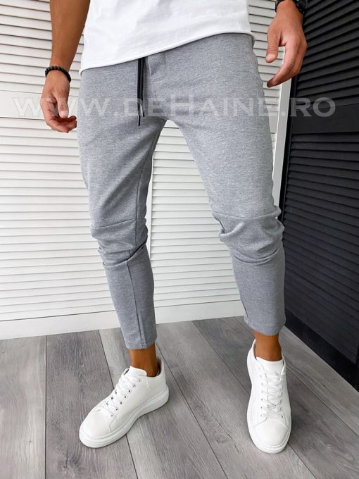 Pantaloni de trening slim fit gri deschis B6234 P18-7-Pantaloni > Pantaloni de trening