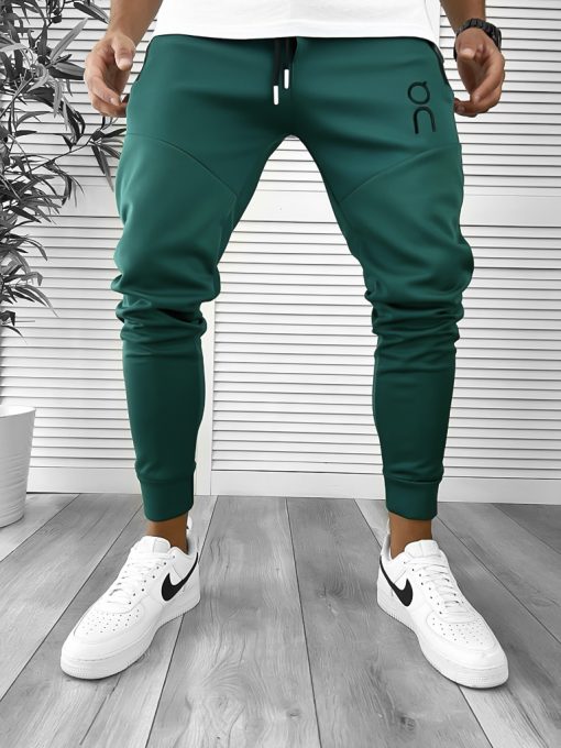 Pantaloni de trening verde conici 12260 P18-2.3-Pantaloni > Pantaloni de trening