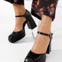 Pantofi cu toc gros Abile begri-Pantofi cu toc gros-Pantofi cu toc gros