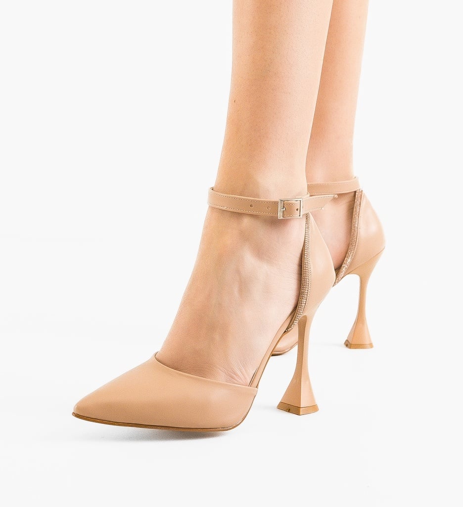 Pantofi dama Bigom Nude-Pantofi cu toc-Pantofi cu toc