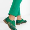 Pantofi dama brogue Emily V2 verzi-Pantofi oxford derby dama-Pantofi oxford derby dama