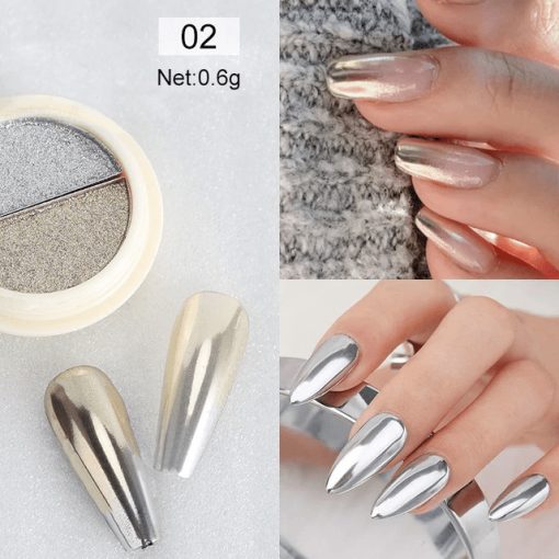 Pigment Efect Oglinda 2 culori - SS2 - Everin.ro-NAIL ART ❤️