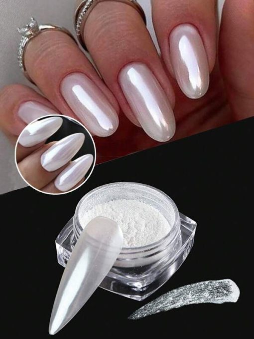 Pigment Oglinda Chrome White- ZZ12 - ZZ12 - Everin.ro-NAIL ART ❤️