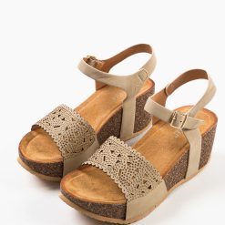 Platforme dama Tessa Khaki 4