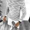 Pulover barbati gros gri slim fit T3704 P18-1.3-Pulovere barbati