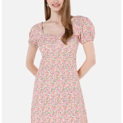 Rochie slim fit cu model floral-FEMEI-IMBRACAMINTE/Rochii