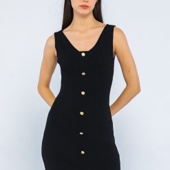 Rochie striata din tricot-FEMEI-IMBRACAMINTE/Rochii