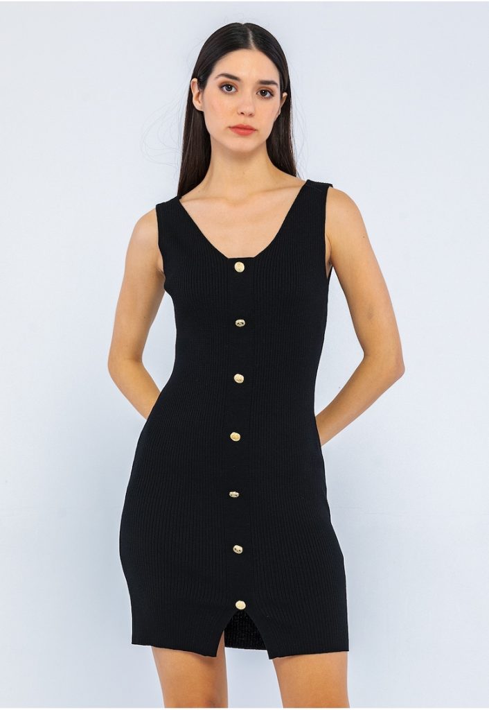 Rochie striata din tricot-FEMEI-IMBRACAMINTE/Rochii