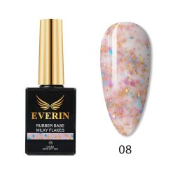 Rubber Cover Base Everin 15ml- MILKY FLAKES 08 - MF-08 - Everin.ro-EVERIN