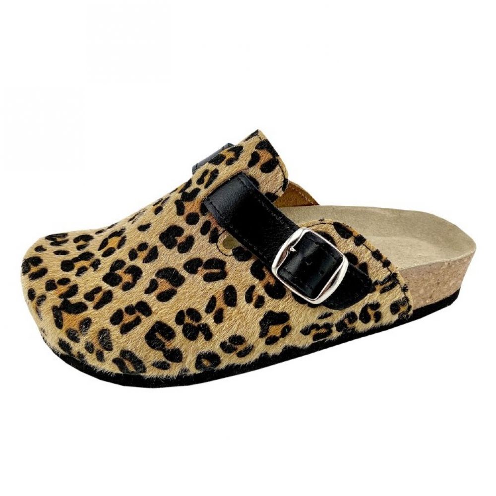 Saboti piele 235 leopard-Saboti dama-Saboti dama