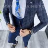 Sacou barbati in carouri slim fit B5315 O2-4.3-Sacouri barbati