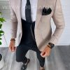 Sacou barbati roz pal slim fit B4985 80-4-Sacouri barbati