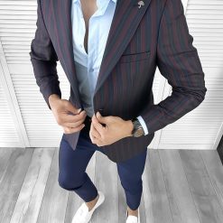 Sacou barbati slim fit 574 Z14-4-Sacouri barbati