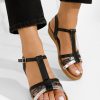 Sandale cu platforma Lenona negre-Sandale cu platforma-Sandale cu platforma