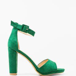 Sandale cu toc Ghideci Verzi 3