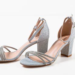Sandale cu toc Kaya Argintii 5