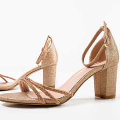 Sandale cu toc Kaya Aurii 5