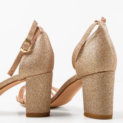 Sandale cu toc Kaya Aurii 6