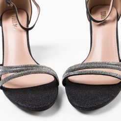 Sandale cu toc Kaya Negre 6