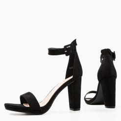Sandale cu toc Lorraine Negre 6