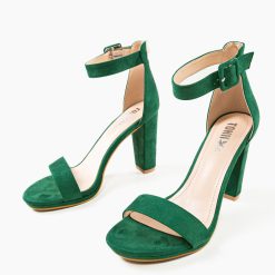 Sandale cu toc Lorraine Verzi 3