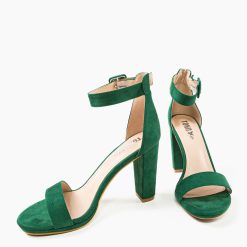 Sandale cu toc Lorraine Verzi 4