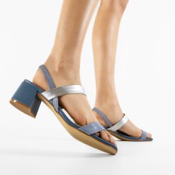 Sandale cu toc Nirmal Albastre 1