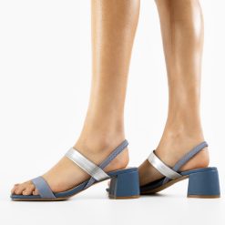 Sandale cu toc Nirmal Albastre 2