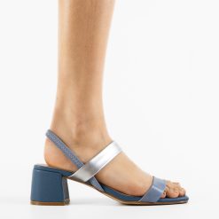 Sandale cu toc Nirmal Albastre 3