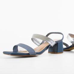 Sandale cu toc Nirmal Albastre 4