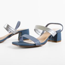 Sandale cu toc Nirmal Albastre 5