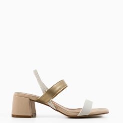 Sandale cu toc Nirmal Bej 3