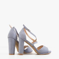 Sandale dama cu toc Delany Albastre 1