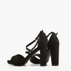 Sandale dama cu toc Delany Negre 4