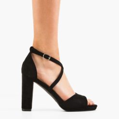Sandale dama cu toc Delany Negre 5