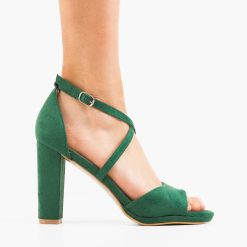 Sandale dama cu toc Delany Verzi 3