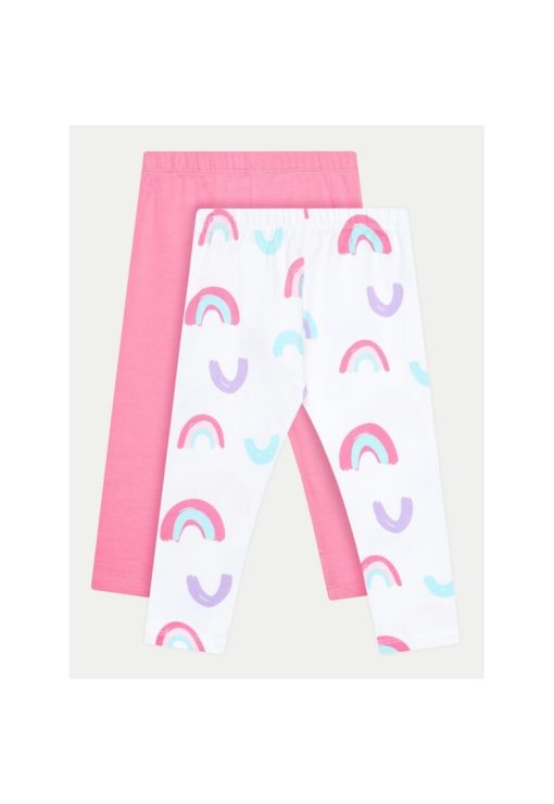 Set 2 perechi pantaloni copii - 833282 - Alb - Bumbac-FETE-IMBRACAMINTE/Blugi