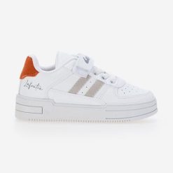 Sneakers copii albi Prato C-Adidasi fete-Adidasi baieti