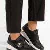 Sneakers cu platforma Salesia negri-Sneakers cu platforma-Sneakers cu platforma