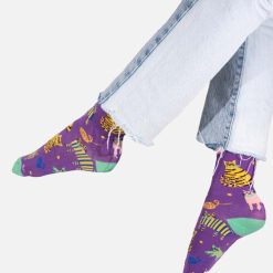 Sosete colorate cu pisici Kabak Violet Cats-FEMEI