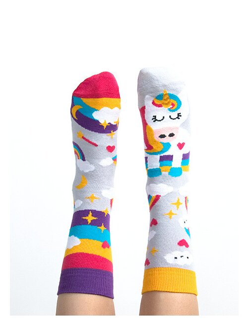 Sosete copii bumbac colorate cu unicorn Nanushki Happy Unicorn Kids-COPII